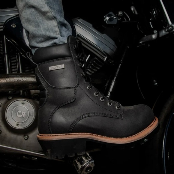 Harley-Davidson Men’s Tyson Leather Logger Riding Boots Size 11 Motorcycle Boots main image 8